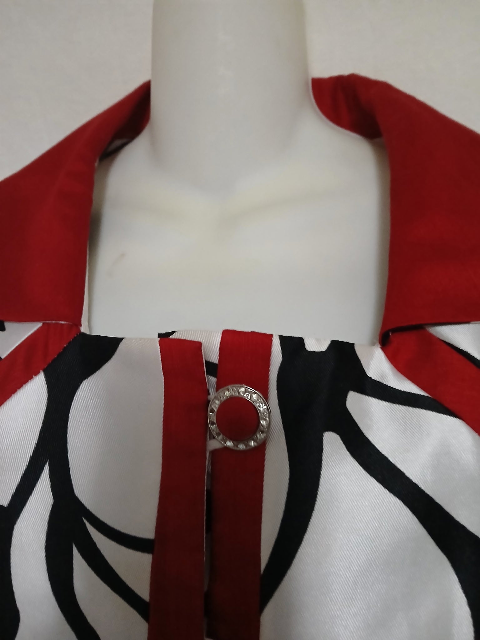 Red and White Jacket Dress