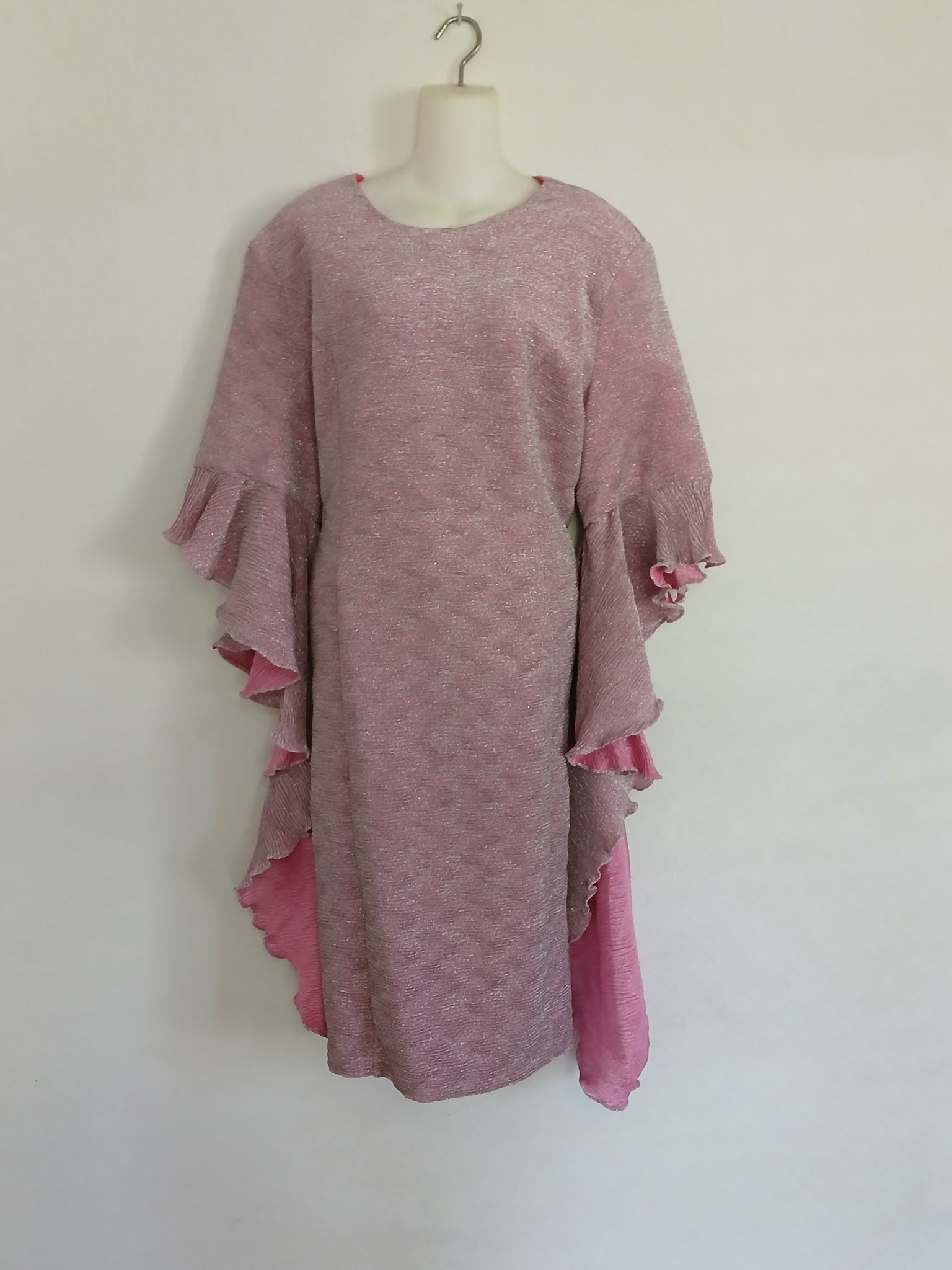 Rose & Silver Dress with Long Sleeves