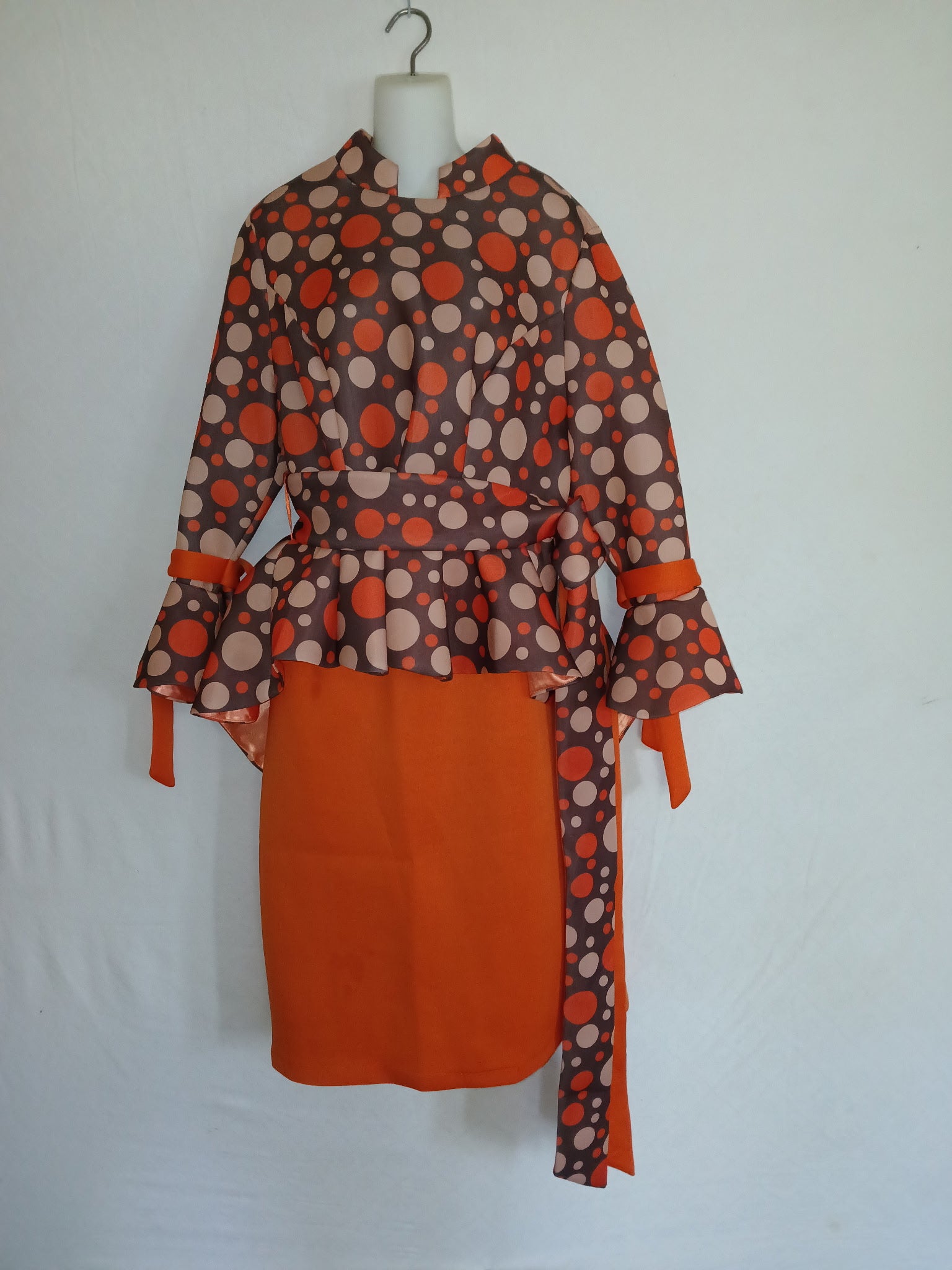 Retro Polka Dot Peplum 2-PC