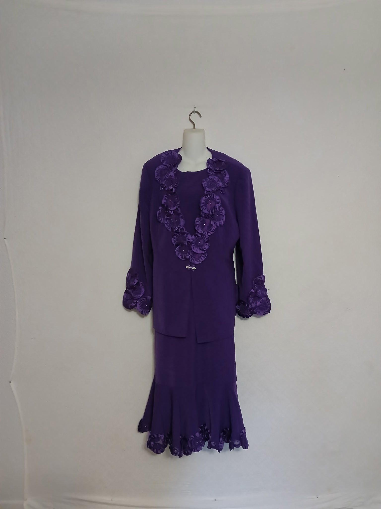 Purple Embellished  Suit