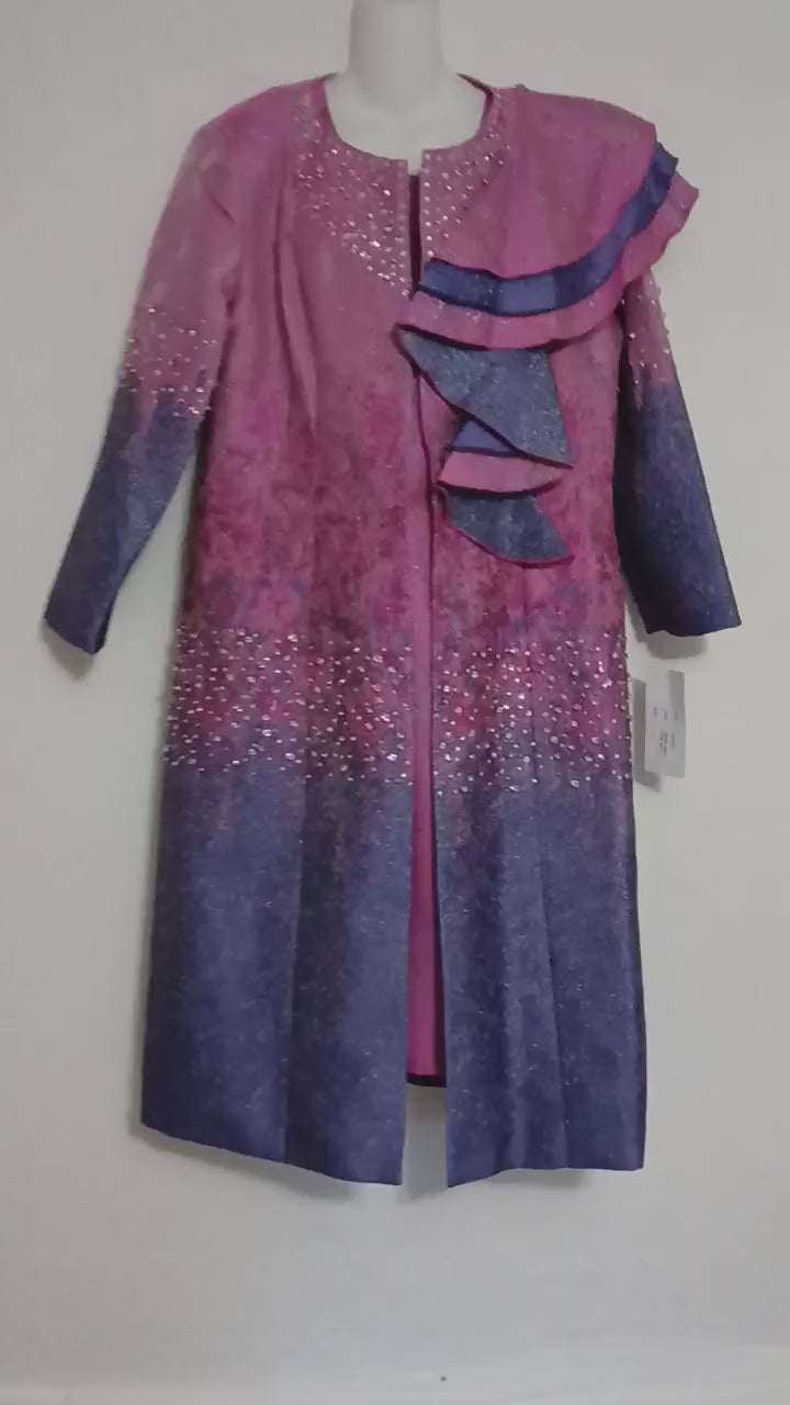 Purple and Fuchsia 2 piece Suit