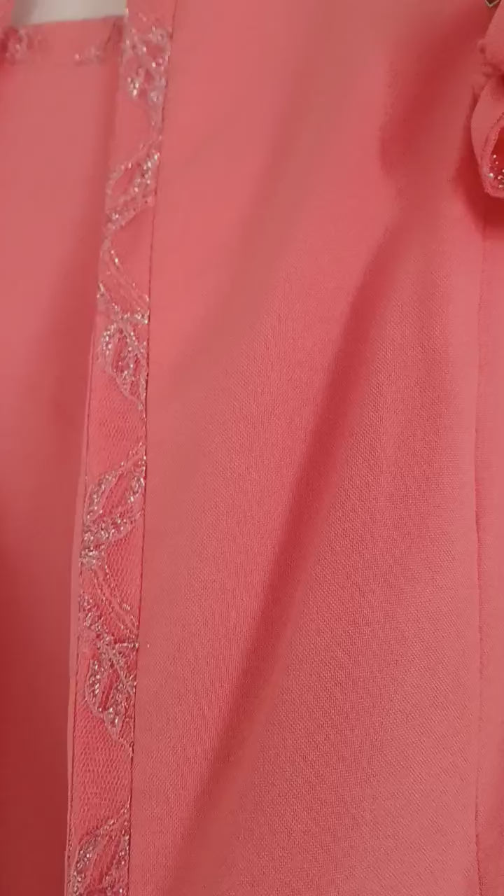 Peach and Silver 3 Piece Suit