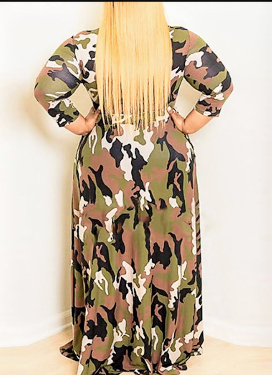 Camo Plus Size Dress – R Rena Fashion