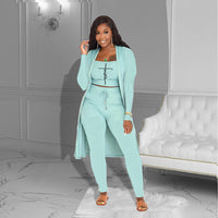 Solid Color Printing Three-piece Suit